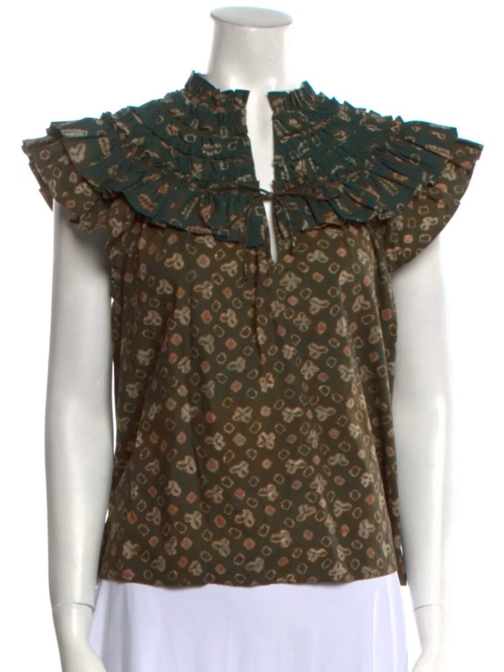 Ulla Johnson Print Mock Neck Blouse